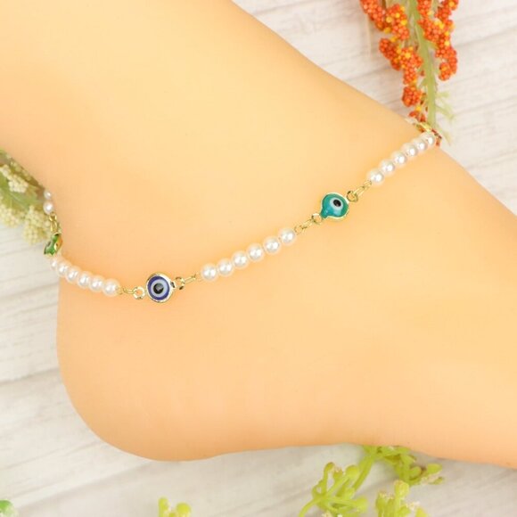 "Handmade Anklet – Elegant & Delicate Jewelry for Women | UNVRC1451 - Picture 7 of 10